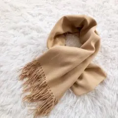 特大判ストール ウール シルク 日本製 70×180 ベージュ フリンジ