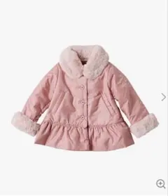 定価の60％OFF美品☆mezzo piano☆ファー衿つきロングダウン☆140 