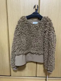 CYAN TOKYO ラメシャギーボアブラウス