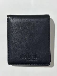★ロゴス★LOGOS★二つ折り 革 財布 サイフ 紺 ネイビー 収納多めのサムネイル