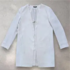 23区♡洗える トリアセダブルジョーゼット ノーカラー ロングジャケット