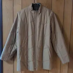 ベージュ/カーキ リバーシブル キルティングジャケット