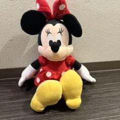 ミニーちゃんぬいぐるみ ワインレッドのカーディガン