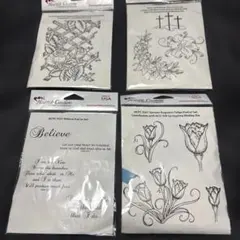 HC-22 Heartfelt Creations スタンプ 4セット 未使用