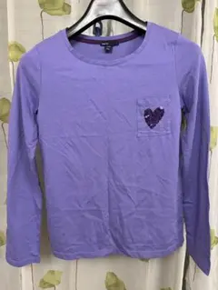 【新品未使用】GapKids 綿100% キラキラハート長袖Tシャツ 160cmのサムネイル