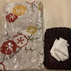 浴衣⭐︎新品未使用 即日発送】【アウトレット】【浴衣】クリーム地xストライプ模様