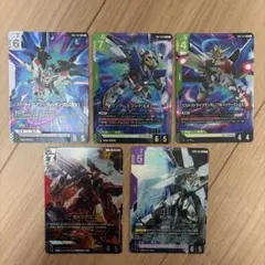 ガンダムカードLR R+ 5枚セット ストフリエクシア ガンダムX シャンブロ