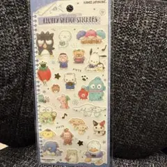 サンリオ集合フラッフィースケッチタッチステッカーシール新品！ボンボンおはじき