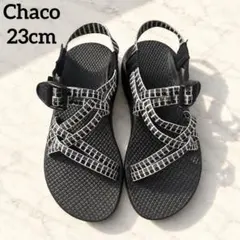 美品　Chaco チャコ　スポーツサンダル ブラック チェック柄23cmのサムネイル
