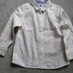PETIT BATEAU ホワイト 長袖シャツ 95cm