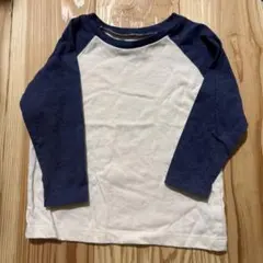 OLD NAVY 長袖Tシャツ 12-18M ネイビー/クリーム