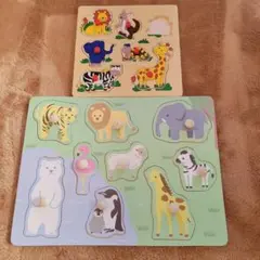 動物木製パズルセット（欠品あり）