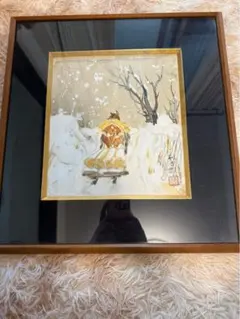 藤城清治　影絵色紙　ふくろうの森　額縁付き 藤城清治 影絵色紙 ふくろうの森 額縁付き - メルカリ