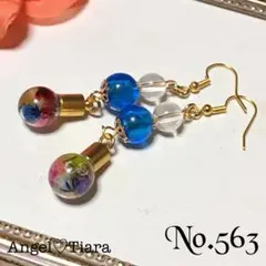 電球型ハーバリウムとガラスのピアス