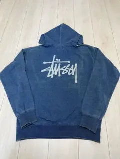 ステューシー　フーディー　パーカー　インディゴ