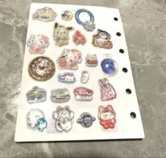 ボンボンドロップシール 立体シールフレークシール キャラクター　おすそ分け