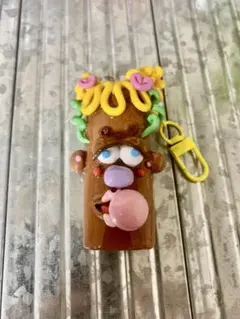 ハンドメイド　ライターケース BIC対応　キーホルダー付き