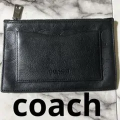 COACH ブラック レザー カードケース