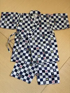 甚平 サイズ120cm チェック柄