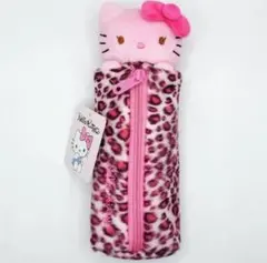 【新品・未使用】ハローキティ　ヒョウ柄ぬいぐるみペンポーチ