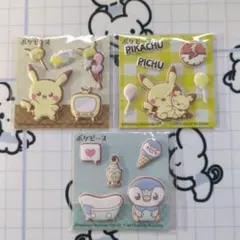 ポケピース ふにペタシール ピカチュウ ピチュー ポッチャマ