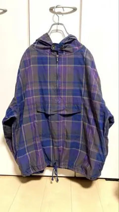 90s OLD GAP コットン アノラックパーカー チェック柄 ハーフジップ
