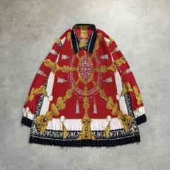 90s vintage　バロック調　総柄シャツ　スカーフ柄　派手 個性派