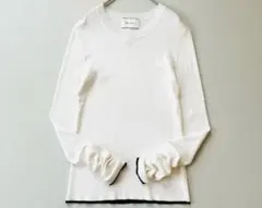 ベイジ BEIGE レーヨン バイカラー リブ ニットのサムネイル