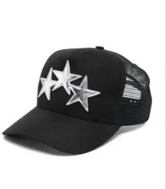 Amiri アミリ 3Star ベースボールキャップ メッシュ シルバー - メルカリ