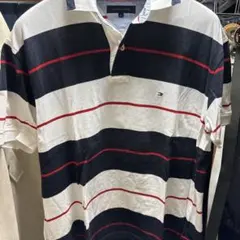 TOMMY HILFIGER ストライプデザイン ポロシャツ