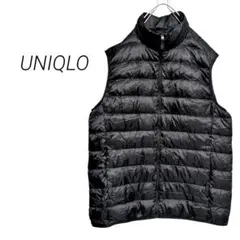 【ユニクロ】ウルトラライトダウンベスト ブラック L 収納袋付き 洗える 防寒