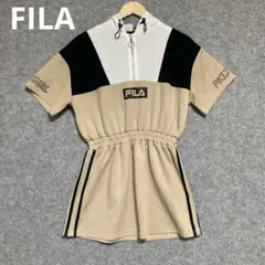 FILA フード付き半袖トップス ベージュ