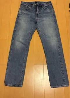 ストレートデニムパンツ 青