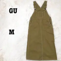 GU ジーユー サロペットスカート ロングワンピース スリット 美品 カジュアルのサムネイル