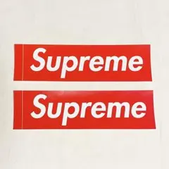 Supreme ボックスロゴ box logo ステッカー シール 2枚セットのサムネイル