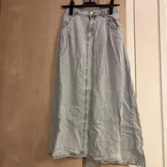デニムロングスカート ライトブルー