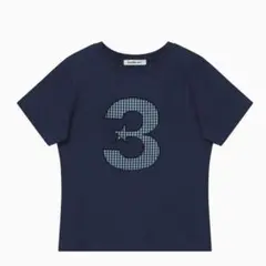 bauf ナンバー3 プリント 半袖 Tシャツ ネイビーのサムネイル