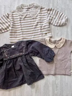 ベビー 80 90子供服 女の子 3点 まとめ売り