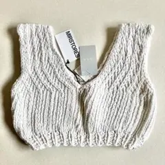 【IENA MIRSTORES】2022年製 Vネックコットンベスト ビスチェ