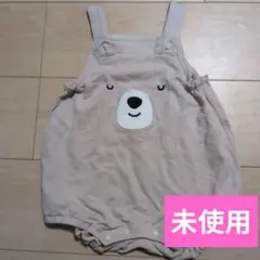 ベビーサロペット　80cm　クマ　ベージュ　かわいい　ロンパースのサムネイル