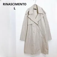 【美品】リナシメント イタリア製 トレンチコート ライトベージュ 通勤 Lのサムネイル