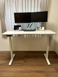 Maidesite 電動昇降 デスク ホワイト ❤︎ 120 × 60 ❤︎ Amazon | Maidesite 電動昇降デスク パソコンデスク 昇降デスク