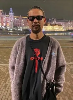 モヘアカーディガン