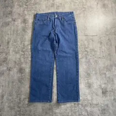ストレッチデニムパンツ レディース W29相当 ブルー ストレート ジーンズ