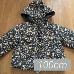 花柄フード付き中綿コート　100cm アプレレクール