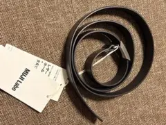 ムジラボ オリーブ油の副産物で鞣したレザーホールレスベルト 黒 全長