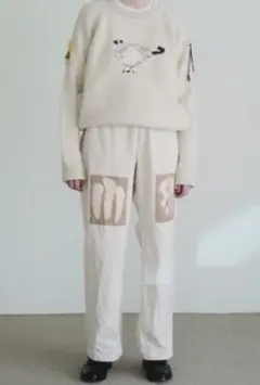 sunsea bleach custom work pants サイズ3ホワイト