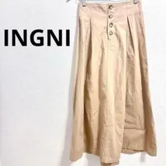 233 イング　ロングフレアスカート　Aライン　トレンチスカート系　無地　ボタン