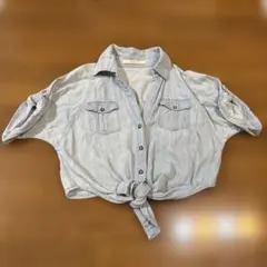 FRAMES Ray Cassin ライトブルー五分袖シャツ