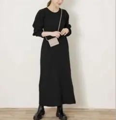 アーバンリサーチ サニーレーベル パフスリーブワッフルカットワンピース